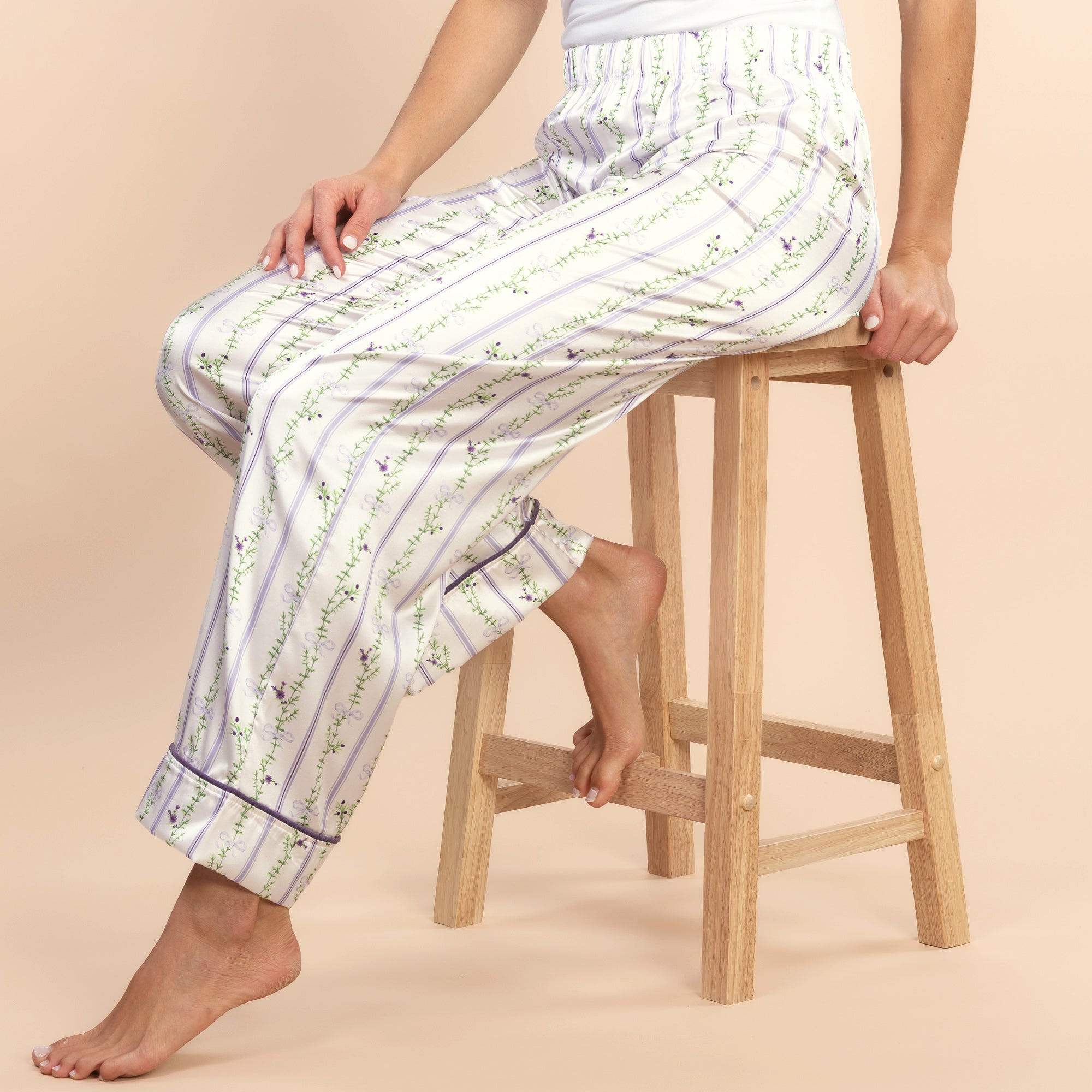 Blooming Stripes Pajama Pants