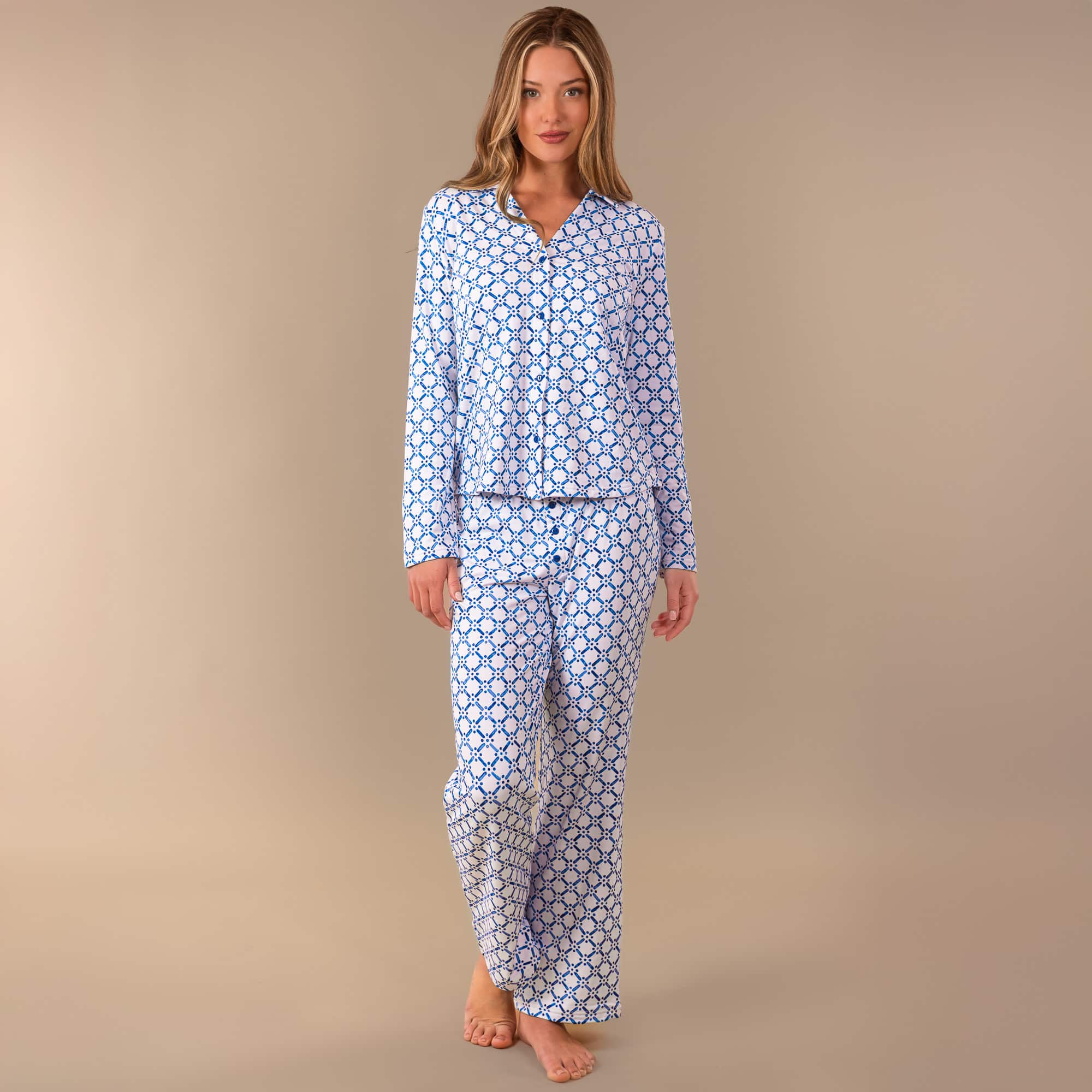Blu Diamond Pajama Pants | Blue Cloud Plush PJ Bottoms