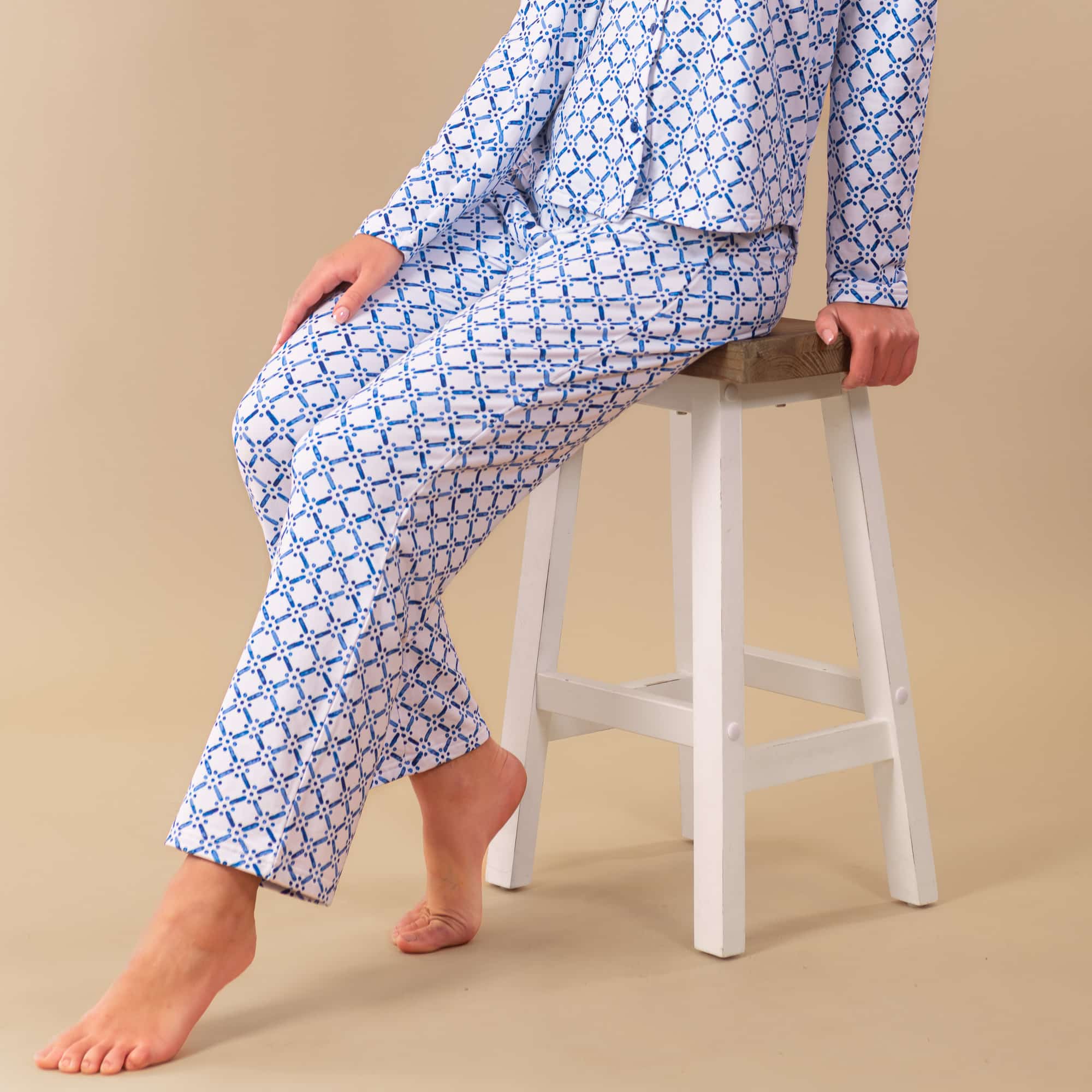 Blu Diamond Pajama Pants | Blue Cloud Plush PJ Bottoms