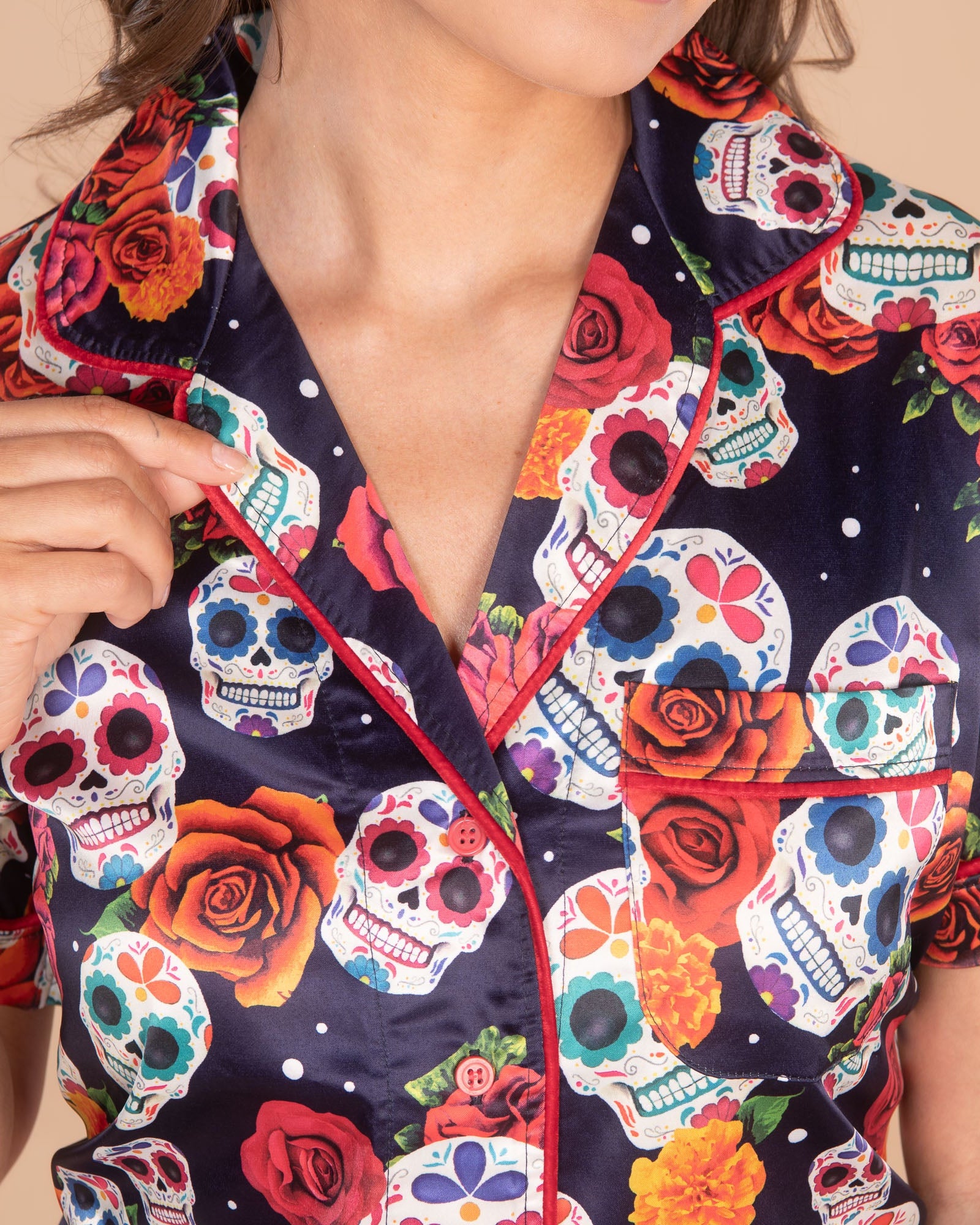 Dia De Los Muertos Pajama Top