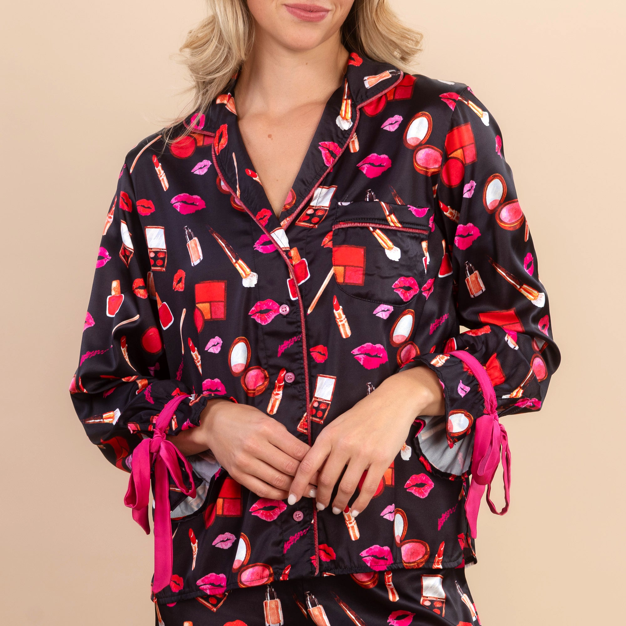 Girly Makeup Pajama Top