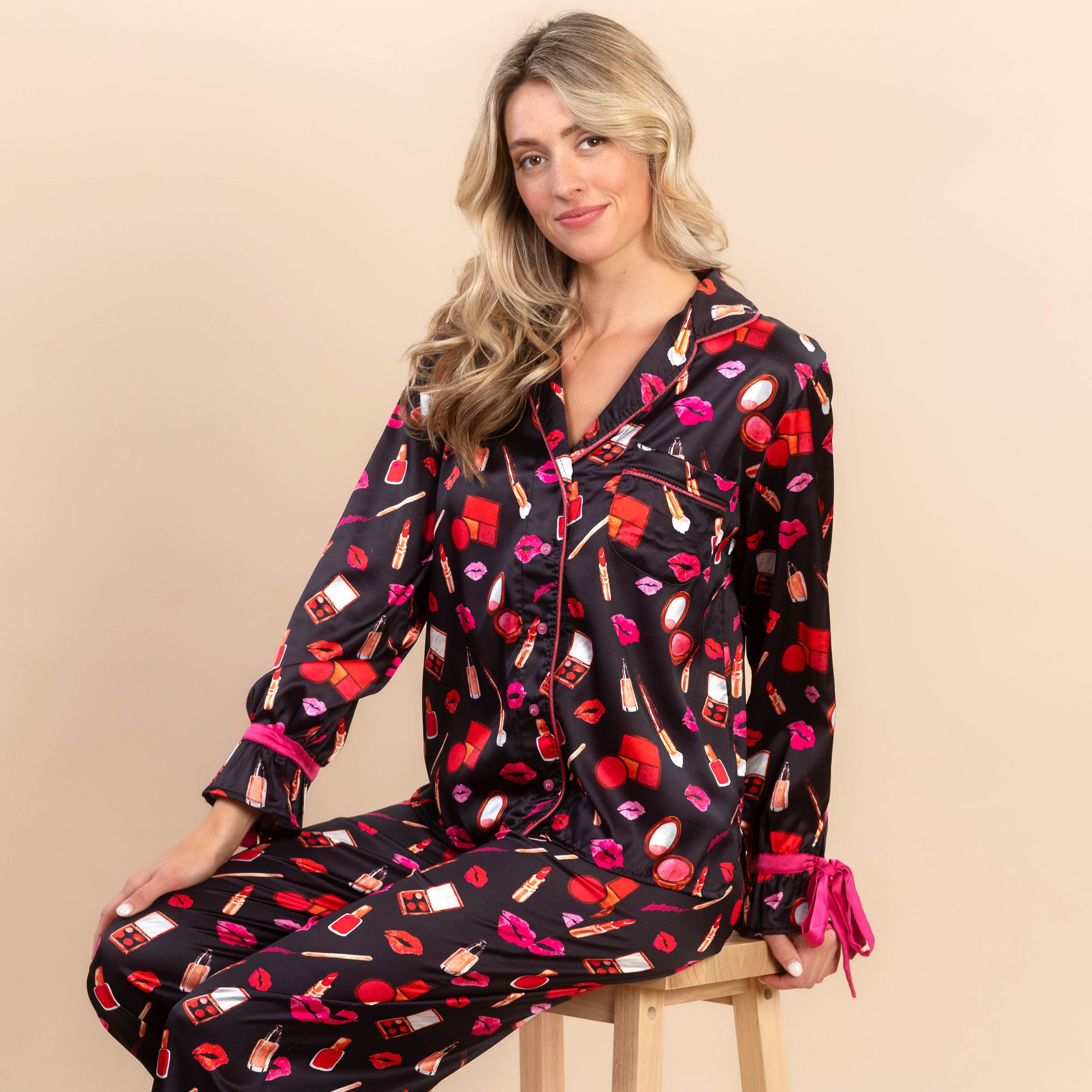 Girly Makeup Pajama Top
