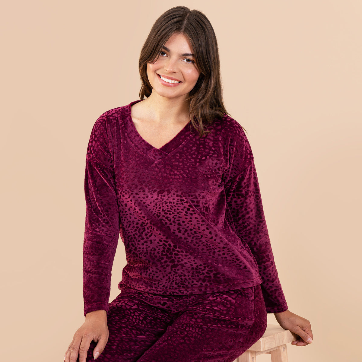 Leopard Luxe Lounge Pajama Top