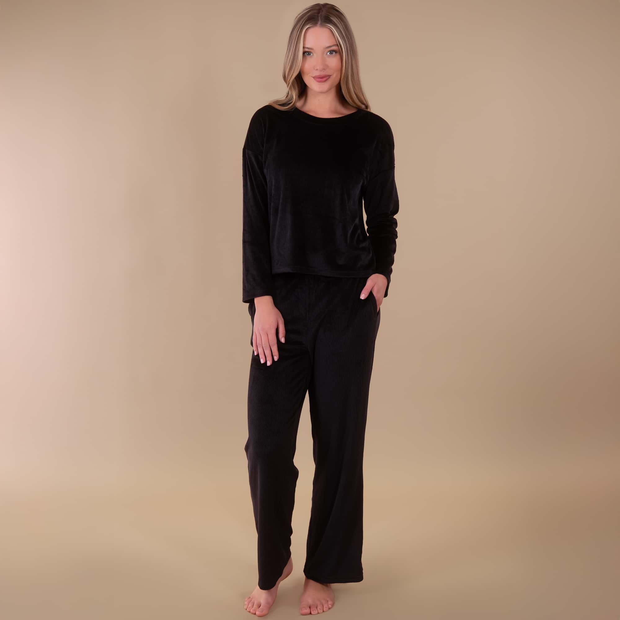 Luxe Lounge Pajama Pants | Soft Velour PJ Bottoms