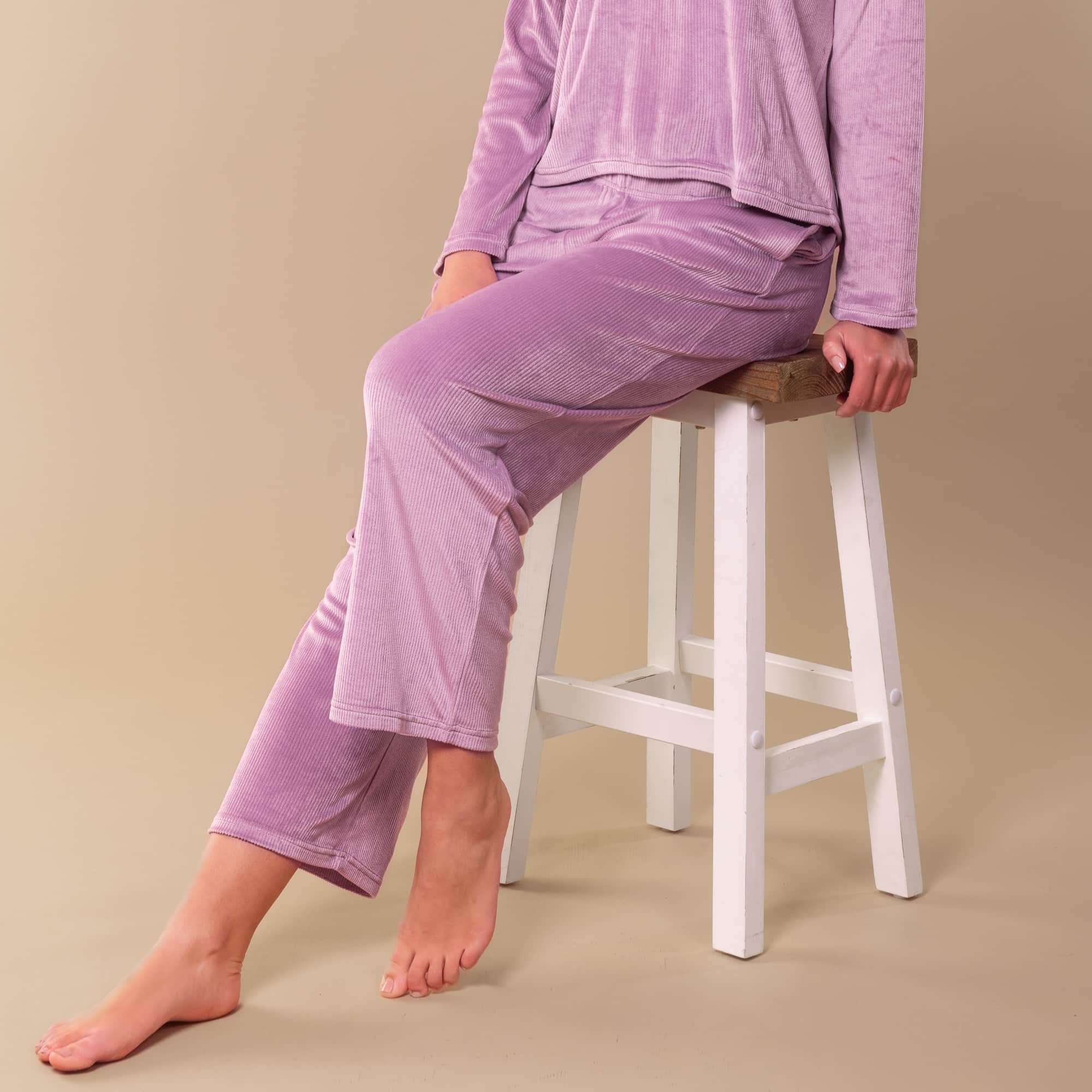Luxe Lounge Pajama Pants | Soft Velour PJ Bottoms