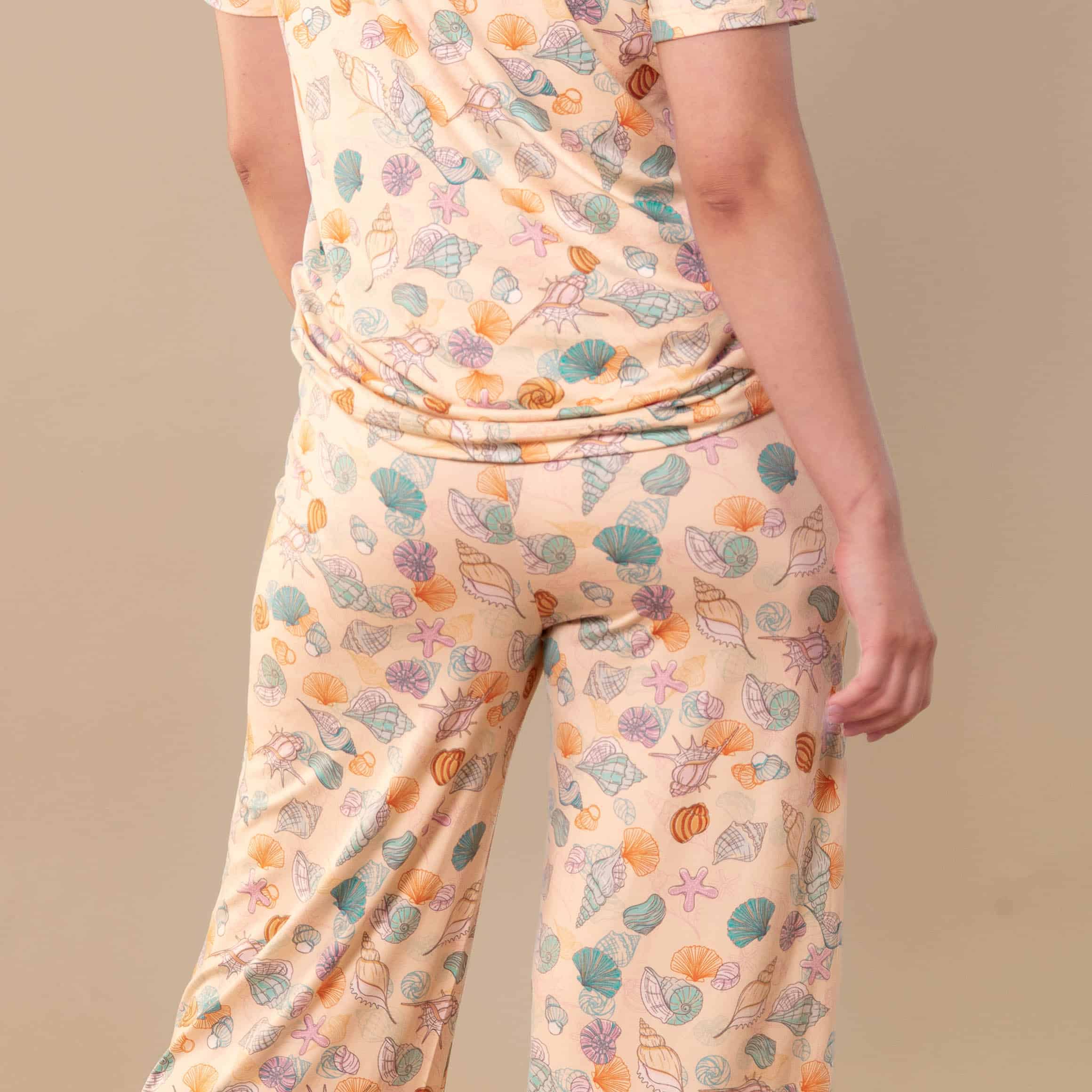 Shells In The Sand Pajama Pants | Coastal Beach PJ Bottoms