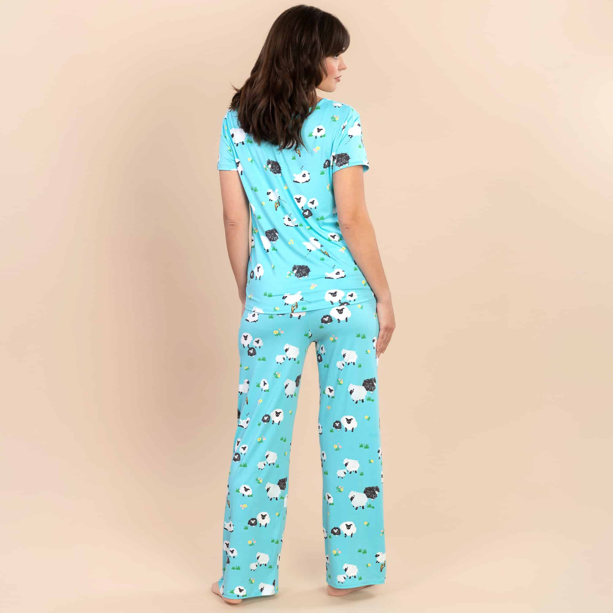 Sleepy Sheep Pajama Pants | Soft Blue Bedtime PJ Bottoms