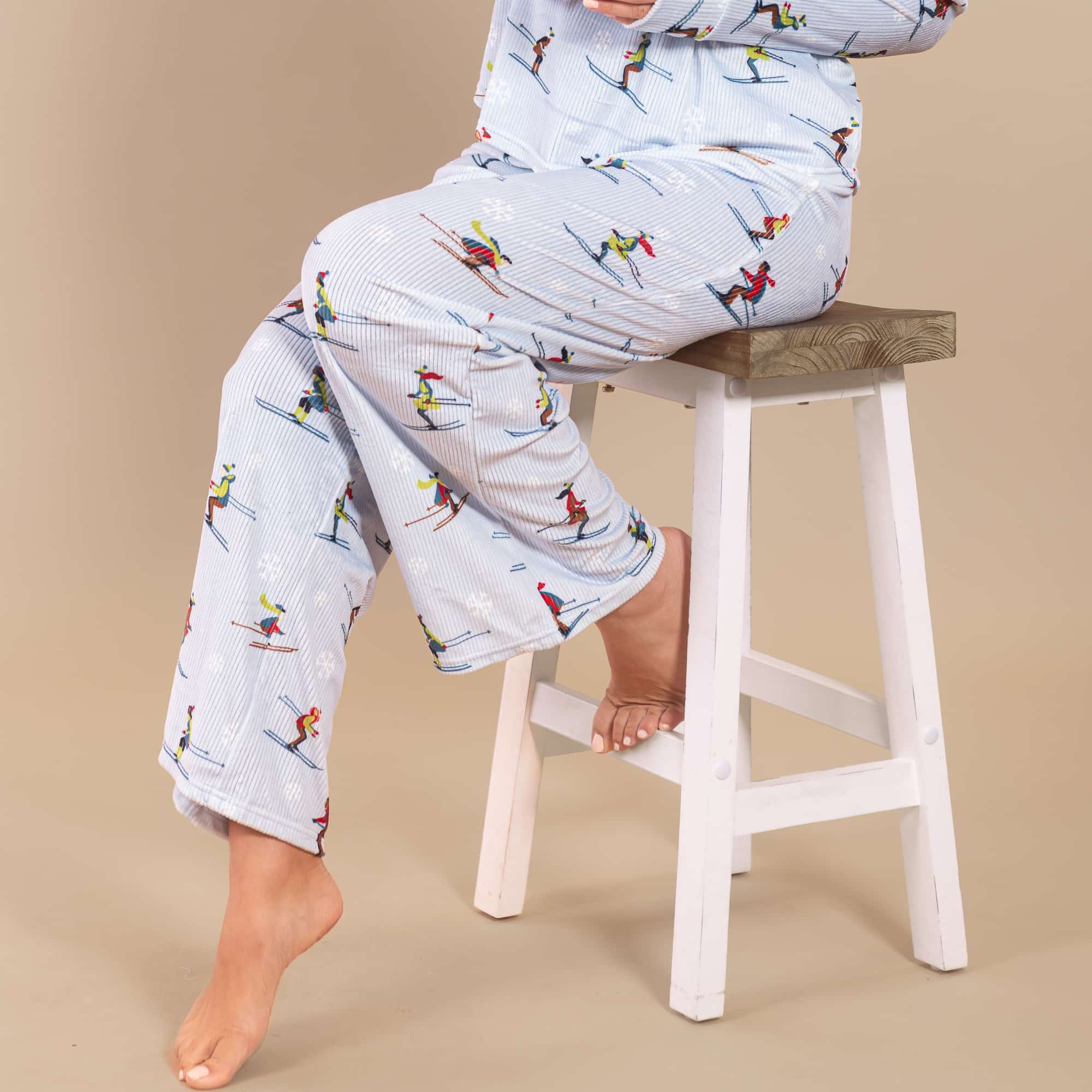 It's Snow Time Ski Pajama Pants | Snowy Winter PJ Bottoms