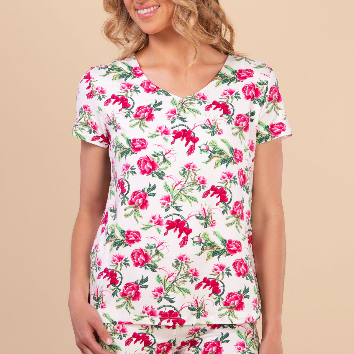 Sweetheart Blooms Pajama Top