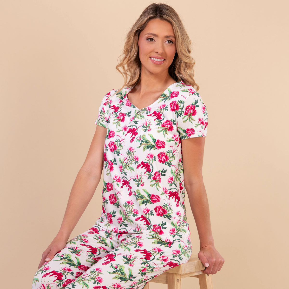 Sweetheart Blooms Pajama Top