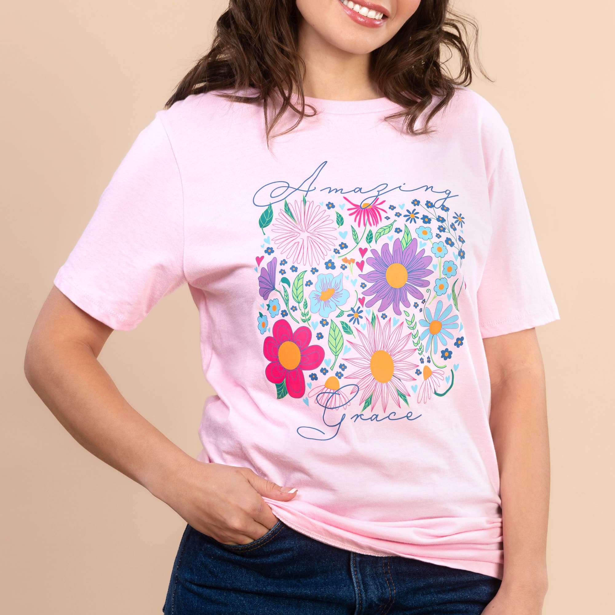 Amazing Grace | Women's Pink Short-Sleeve Everyday Tee