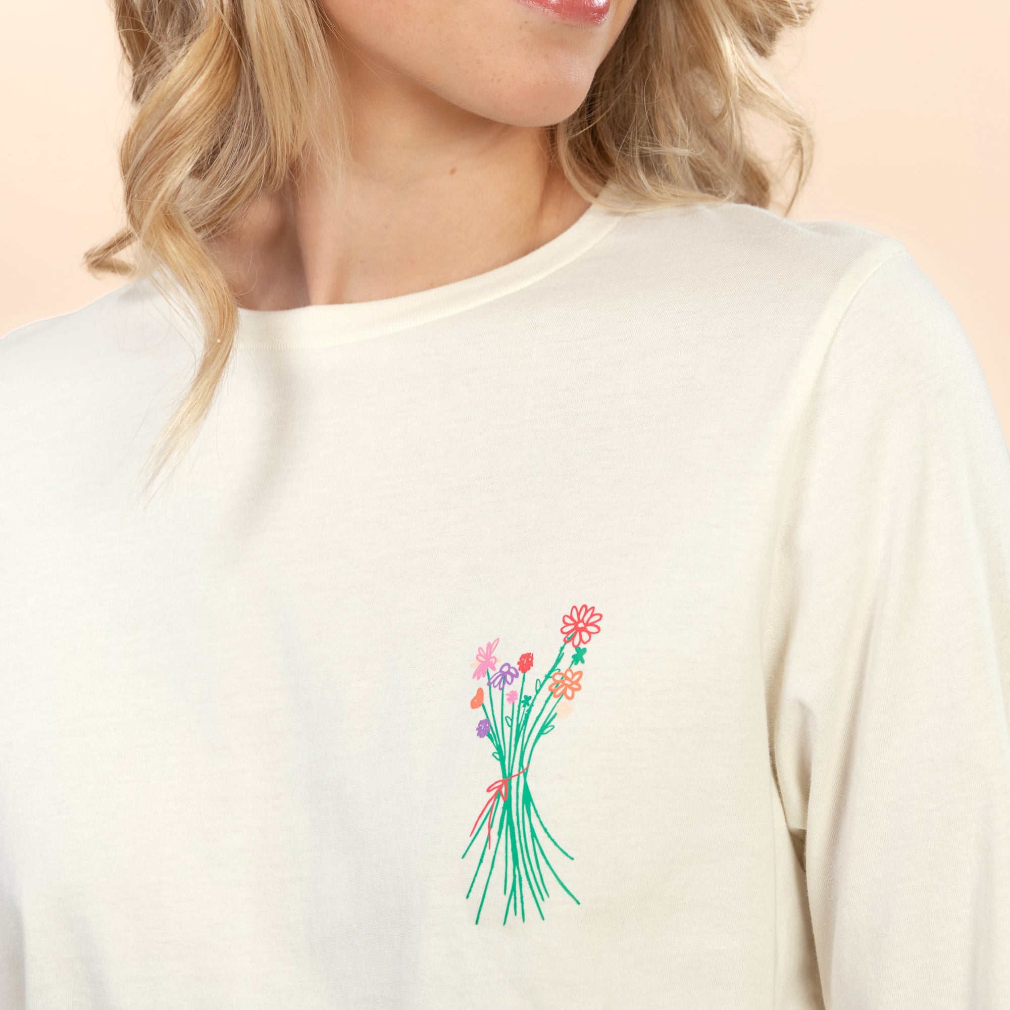 Love You Every Hue | Women's White Long-Sleeve Everyday Tee