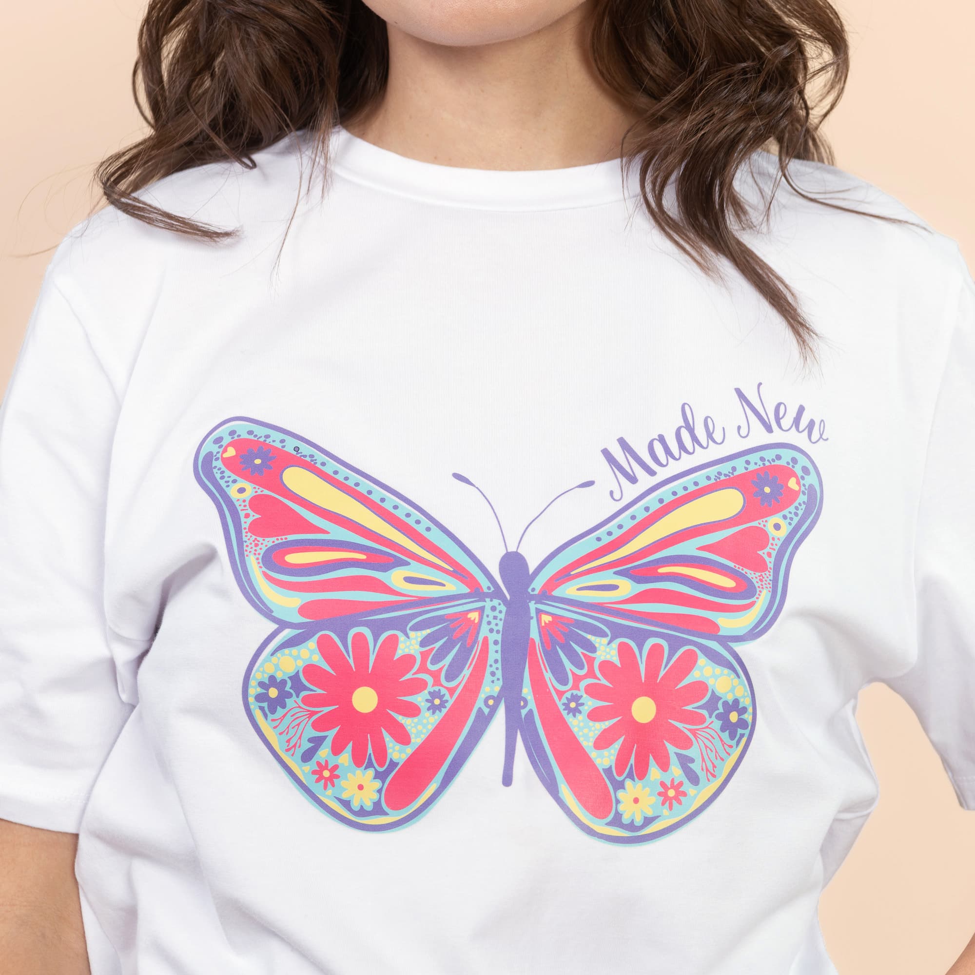 Made New | Women's White Short-Sleeve Easter Tee