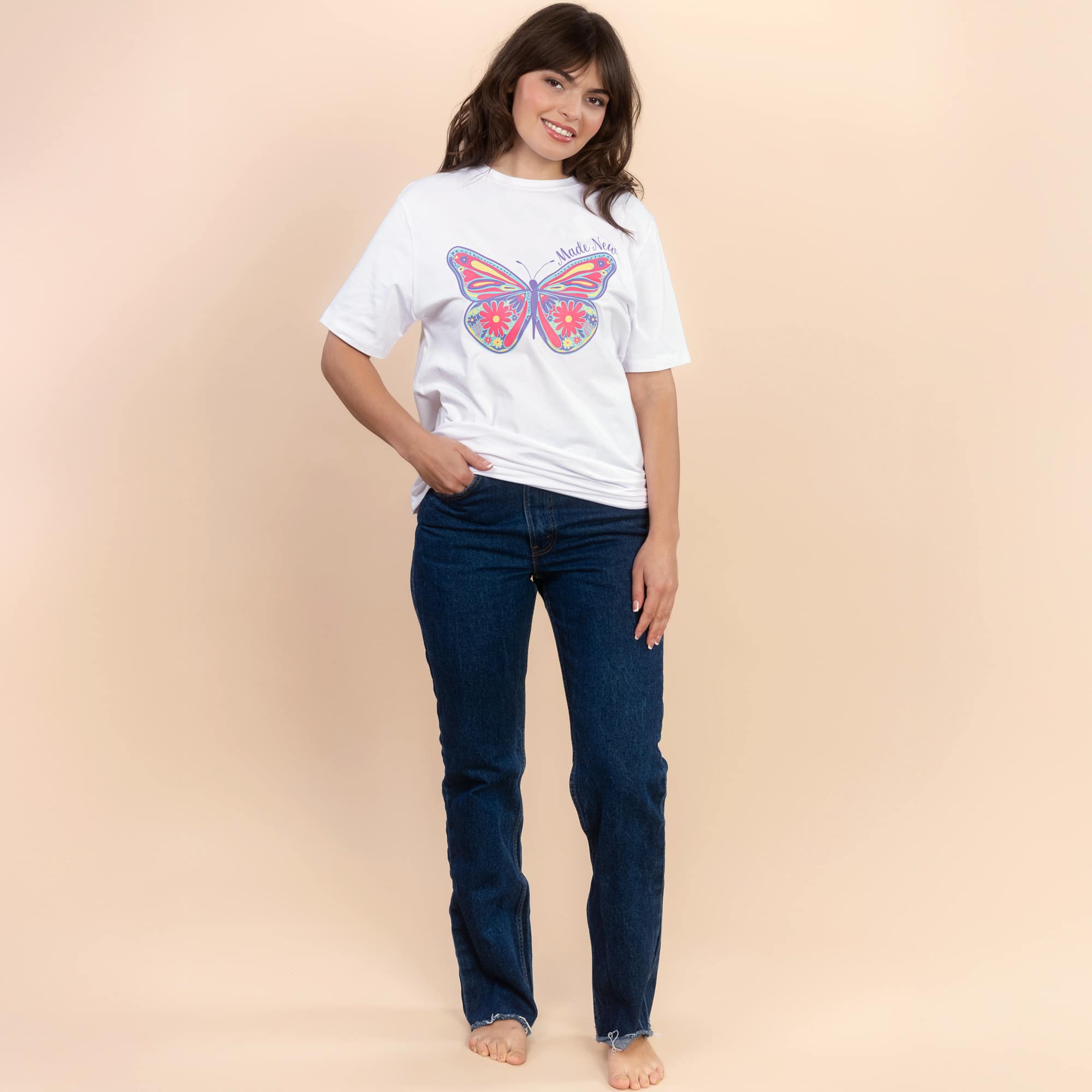 Made New | Women's White Short-Sleeve Easter Tee