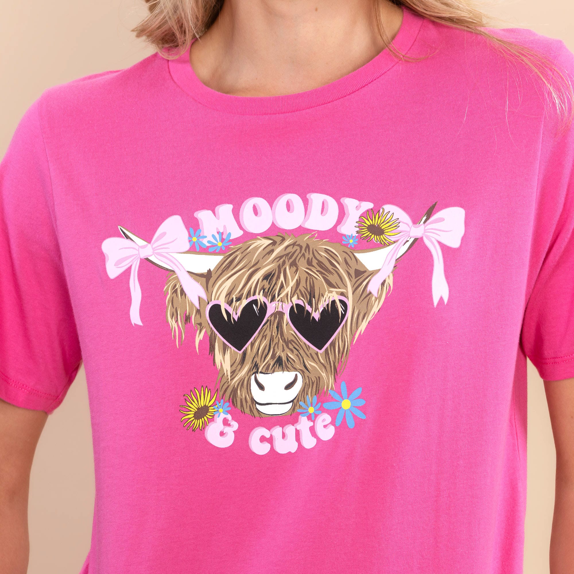 Moody & Cute | Women's Dark Pink Short-Sleeve Everyday Tee