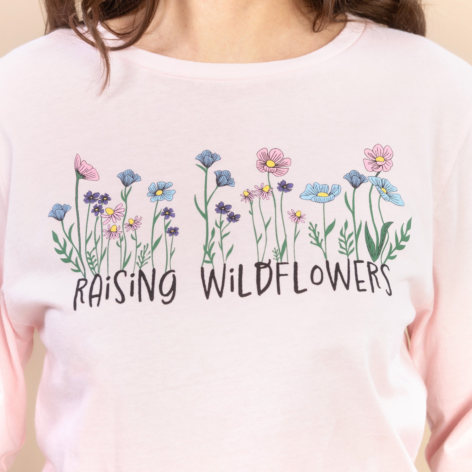 Raising Wildflowers | Women's Pale Pink Mother's Day Tee