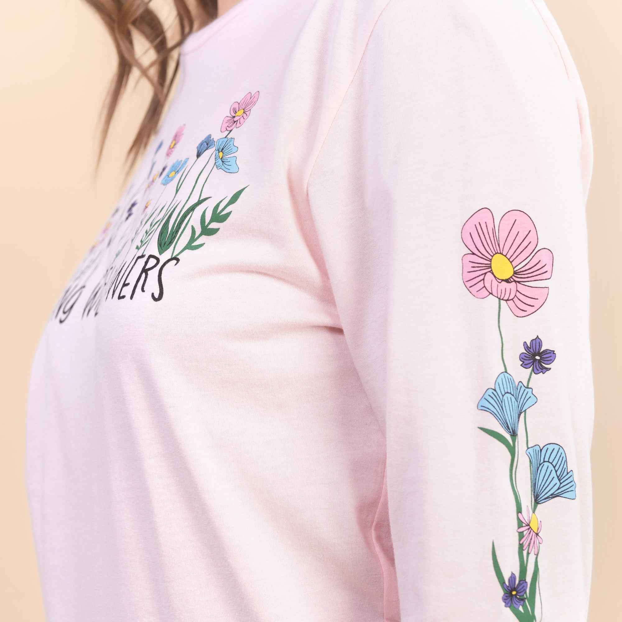Raising Wildflowers | Women's Pale Pink Mother's Day Tee