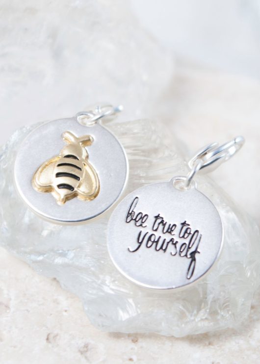 Silver 2-Tone Medallion - Bee "Individuality"
