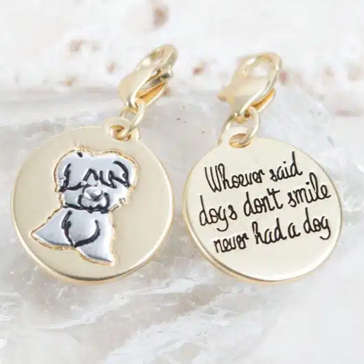 Gold 2-Tone Medallion - Puppy "Man's Best Friend"