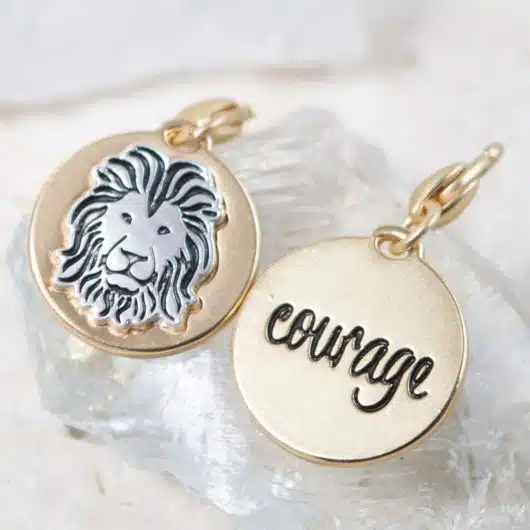 Gold 2-Tone Medallion - Lion "Perseverance"