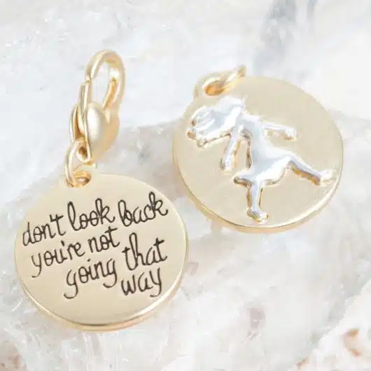 Gold 2-Tone Medallion - Walking "Press On"