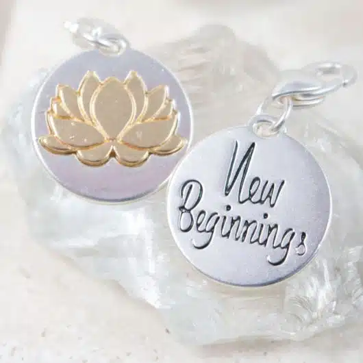 Silver 2-Tone Medallion - Lotus "Renewal"