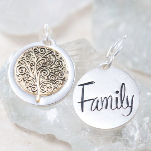 Silver 2-Tone Medallion - Family Tree "Tradition"