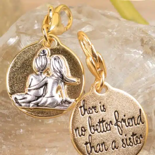 Gold 2-Tone Medallion - Sister Friends, Friendship