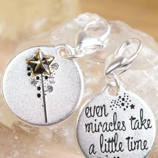 Silver 2-Tone Medallion - Fairy Godmother, Believe