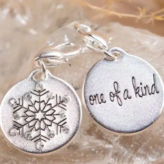 Silver 1-Tone Medallion - Snowflake, Unique