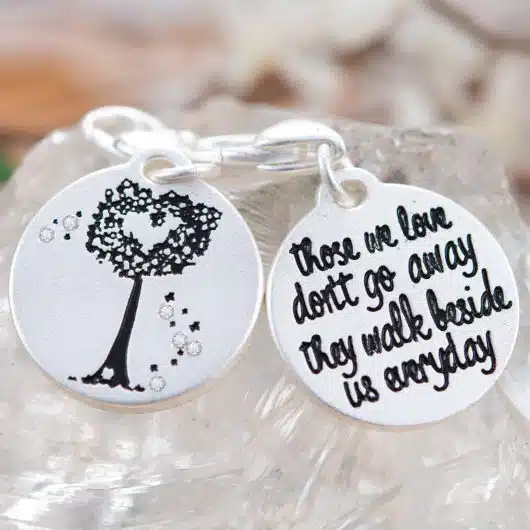 Silver 1-Tone Medallion - Heart Tree