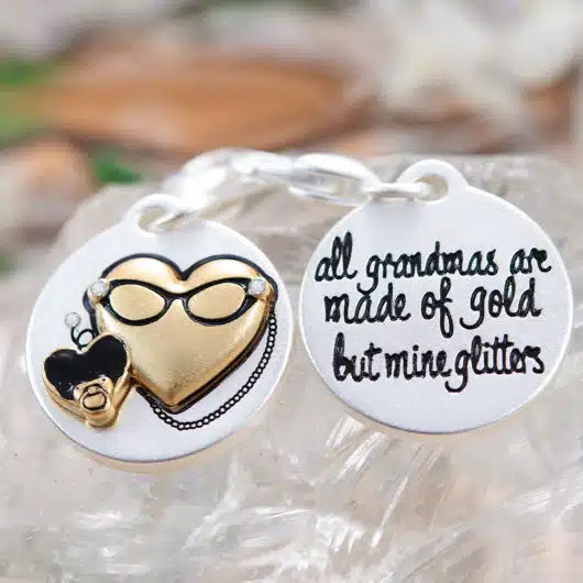 Silver 2-Tone Medallion - Glitter Grandma