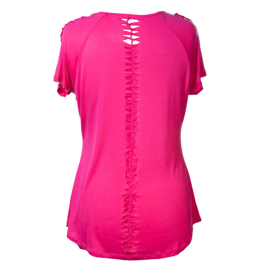 Hand-Tied Tee Size 2XLarge - Pink