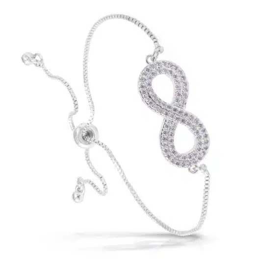 Infinity PullCord Bracelet - Silver