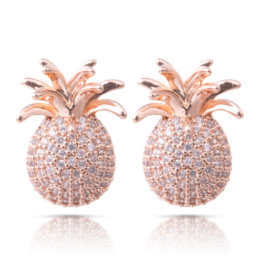 Pineapple Post Earrings - Rosegold