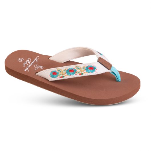 Alexis - Embroidered Soft-Step Sandal