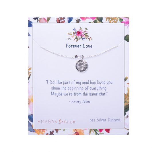 Forever Love Silver Charm Necklace