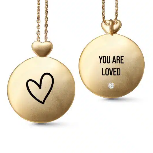 Gold Heart Loved Necklace