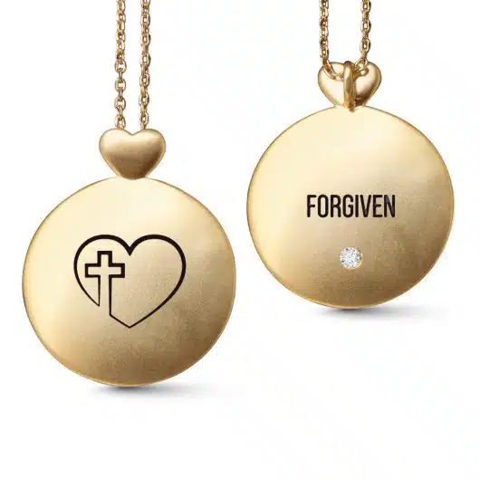 Heart Cross Forgiven Necklace