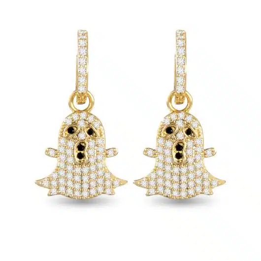 Gold Ghost Drop Earrings