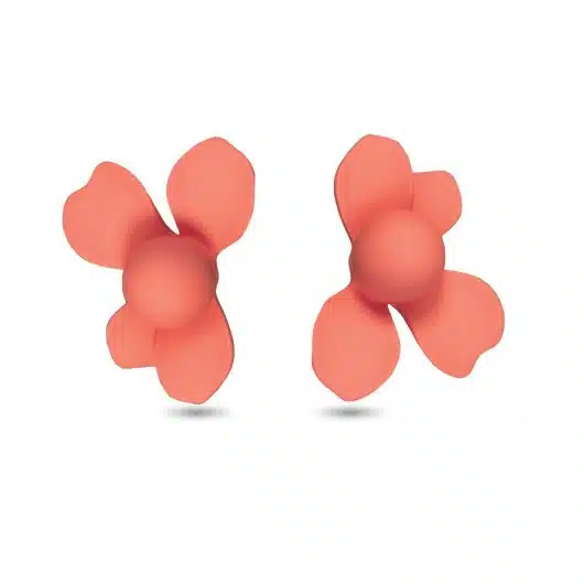 Coral Bubble Flower Earring