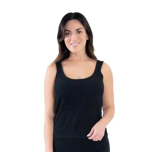 Cozy Knit Pajama Tank Top | Soft Fuzzy Fleece PJs For Women