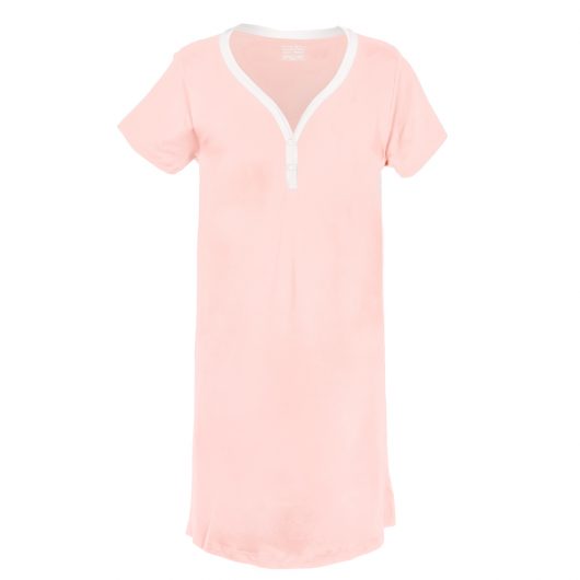 Pink/Ivory Henley Night Dress