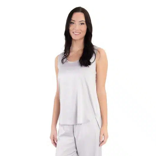 Silky Satin Tank Top | Women's Bridal Party Silk PJs - Image 2