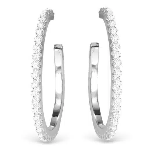 Micro-CZ Hoop Earrings