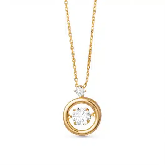 Round Flutter CZ Necklace