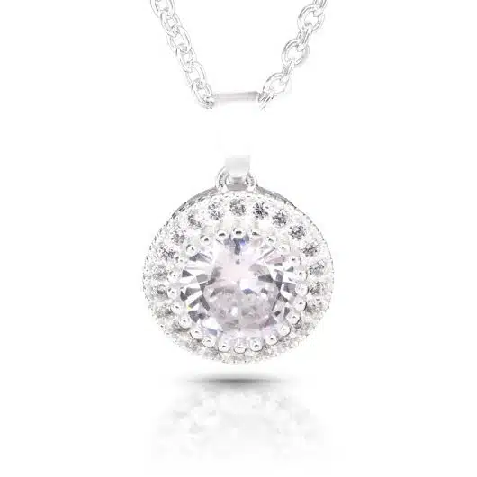 Ice Blu Halo Necklace