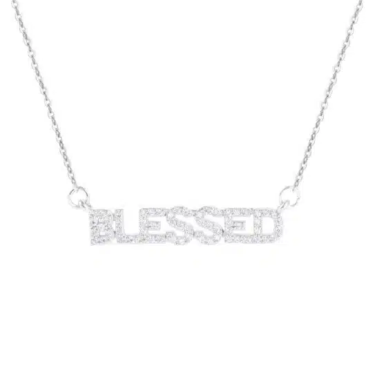 Blessed Monogram Necklace - Silver