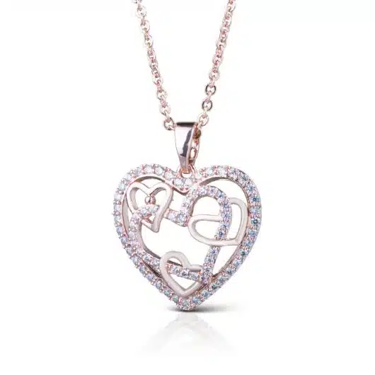 Inset Hearts Necklace