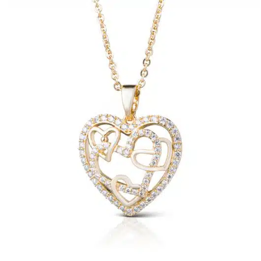 Inset Hearts Necklace